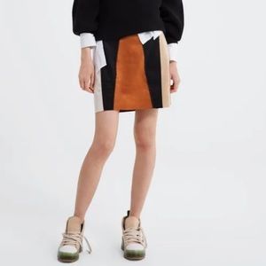 Zara suede mini skirt